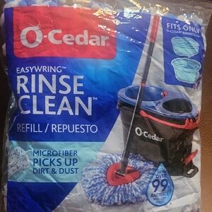 EasyWring Rinse Clean Microfiber Mop Refill - Red and Blue